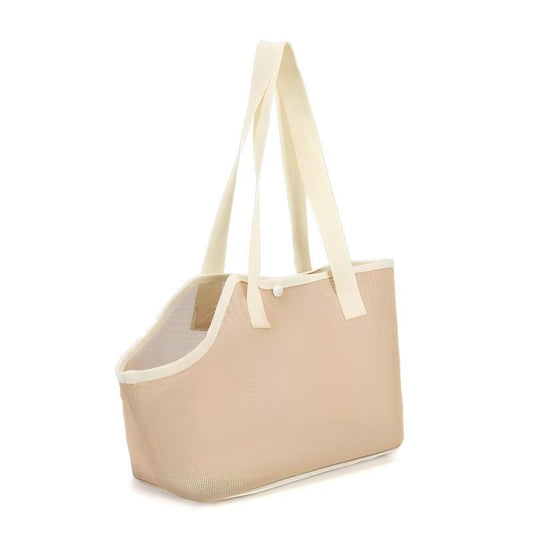 Bolso Transportín Beige para Mascotas Pequeñas