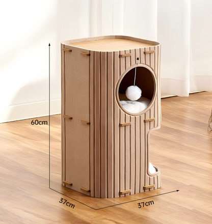 Torre rascador y cama 2 en 1 para gatos