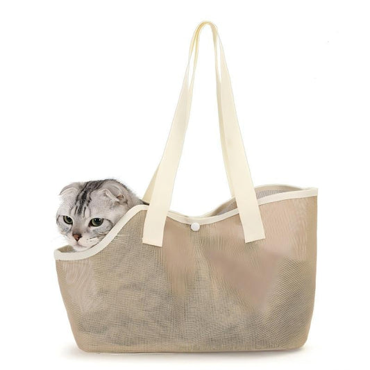 Bolso Transportín Beige para Mascotas Pequeñas