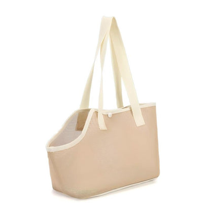Bolso Transportín Beige para Mascotas Pequeñas