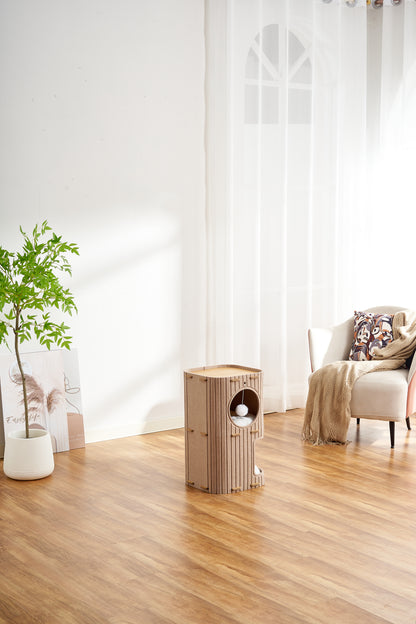 Torre rascador y cama 2 en 1 para gatos