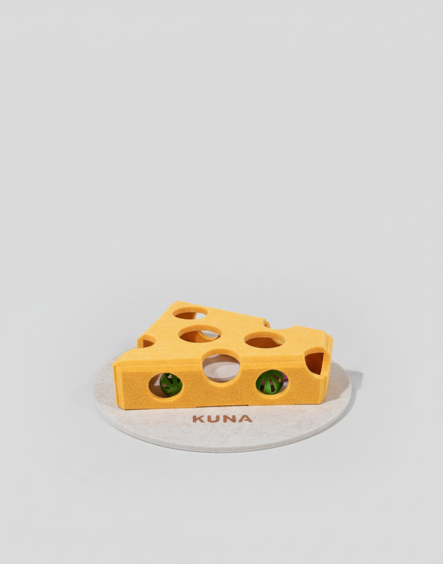 Juguete Interactivo KUNA con forma de Queso para Gatos