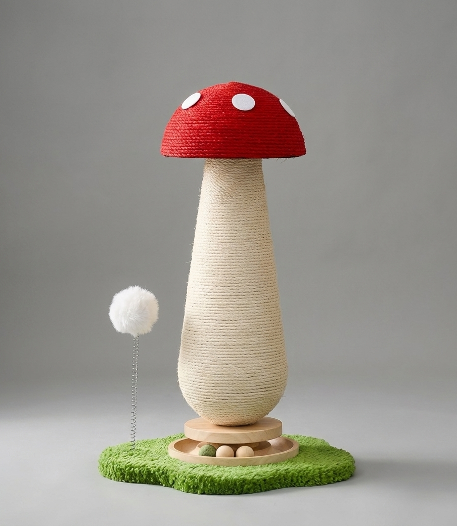 Rascador para Gatos con Diseño de Hongo