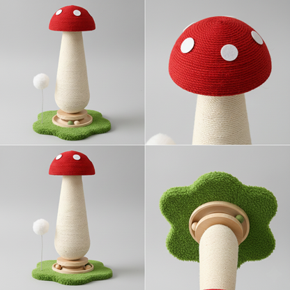 Rascador para Gatos con Diseño de Hongo