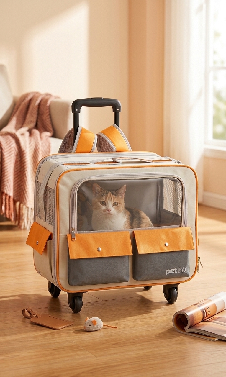 Transportín Estela con ruedas para mascotas