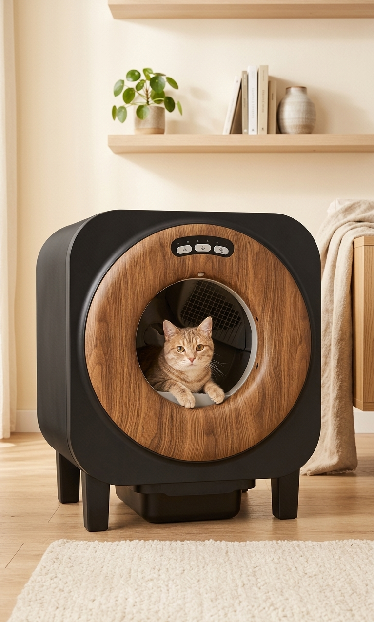 Arenero Automático Coral para Gatos – Sin Olores y Sin Esfuerzo