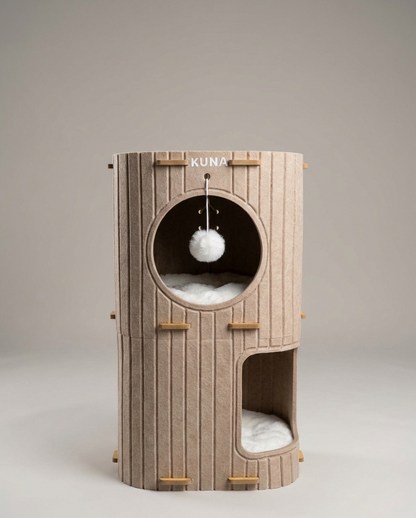 Torre rascador y cama 2 en 1 para gatos