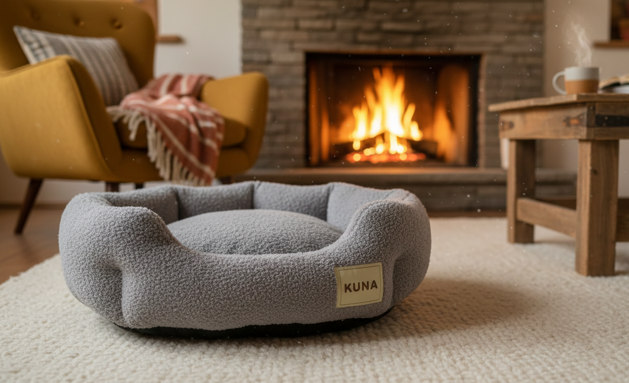 Cama Redonda Suave para Gatos y Perros Pequeños