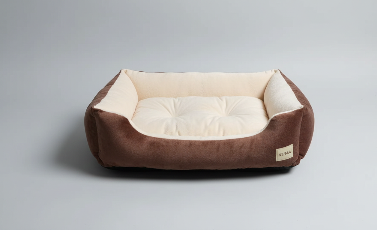 Cama acolchada de felpa para perros y gatos