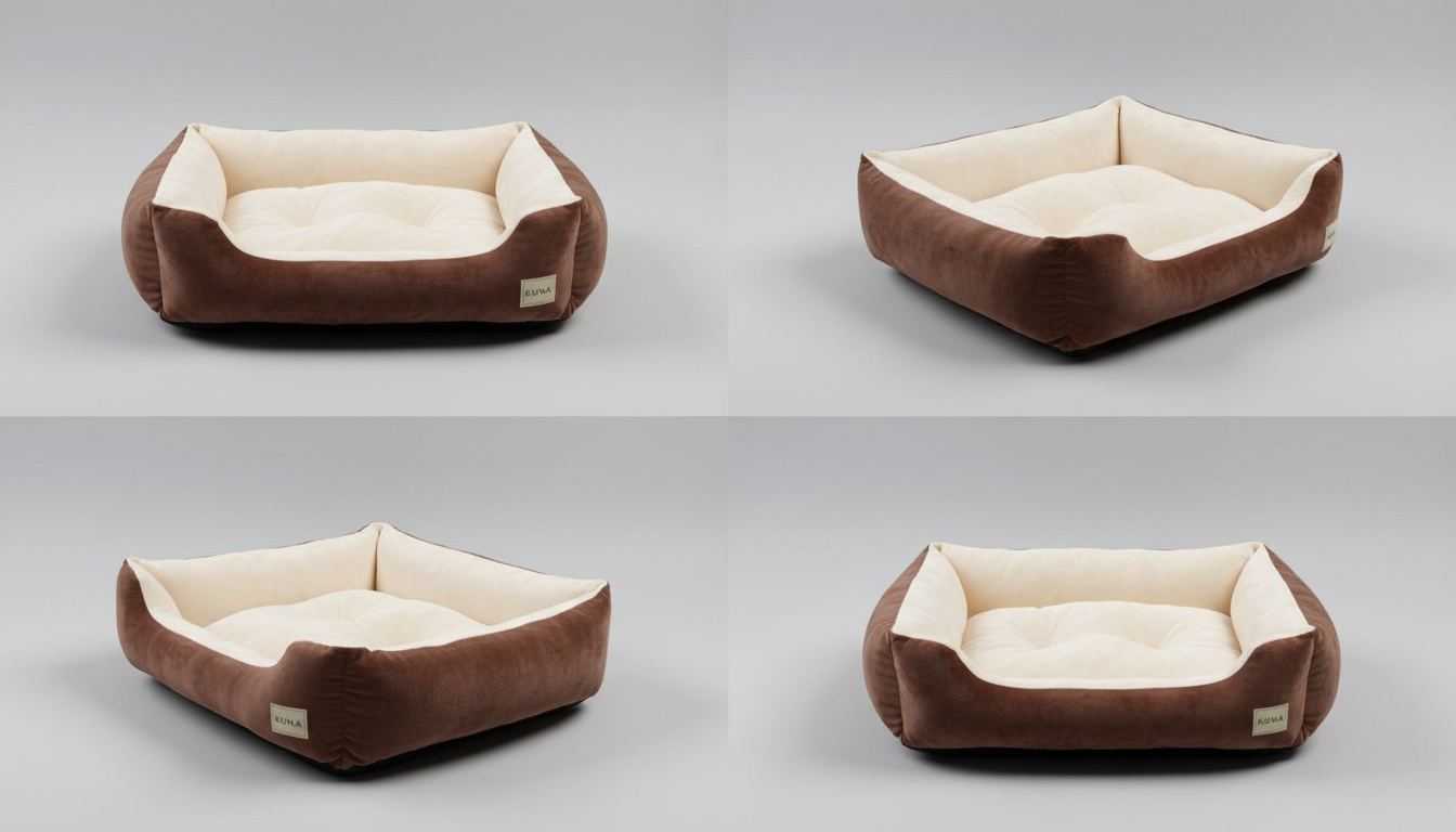 Cama acolchada de felpa para perros y gatos