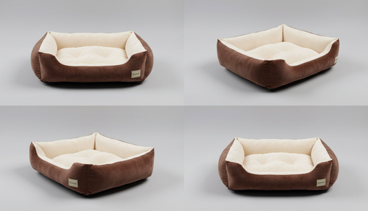 Cama acolchada de felpa para perros y gatos