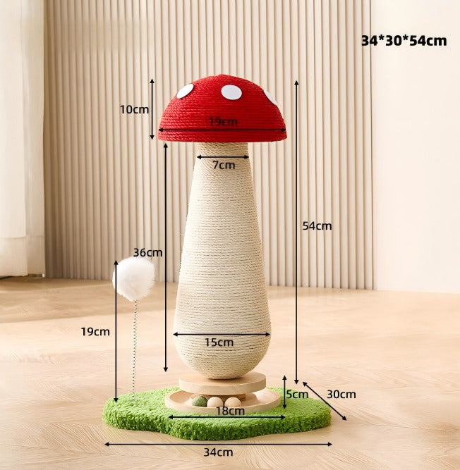 Rascador para Gatos con Diseño de Hongo