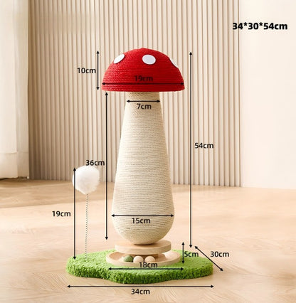 Rascador para Gatos con Diseño de Hongo