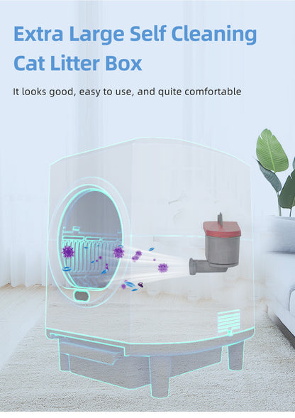 Arenero automático cerrado para gatos HEYBO