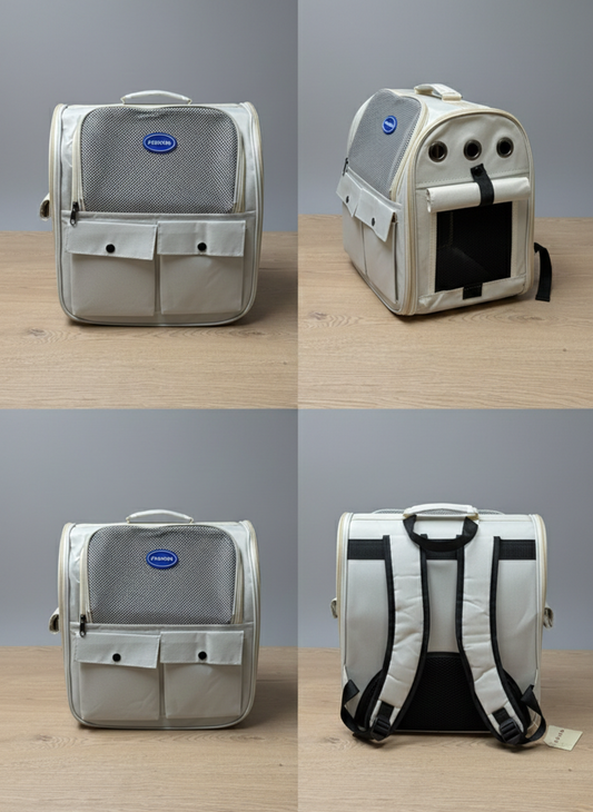 Mochila transportín transpirable para gatos y perros pequeños
